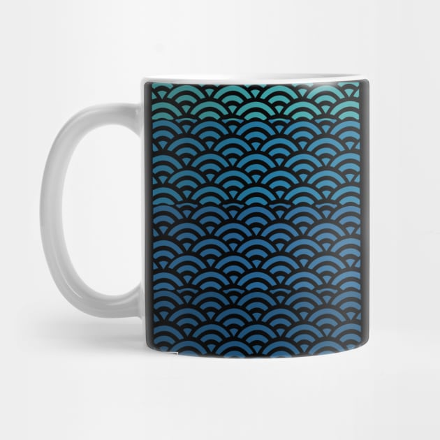 Retro Japanese Clouds Pattern RE:COLOR 12 by HCreatives